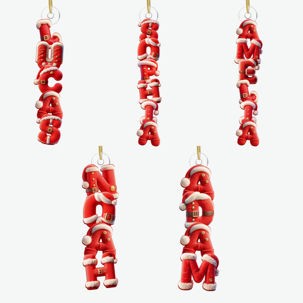 PersonalisierterNameImWeihnachtsmannDesign_PersonlichesGeschenkAcryl OrnamentFurDieFamilie_3