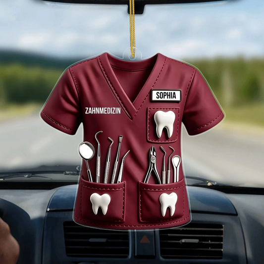 PersonalisierterZahnarzt Kasack_PersonalisiertesGeschenkAcryl OrnamentFurZahnarzte_12