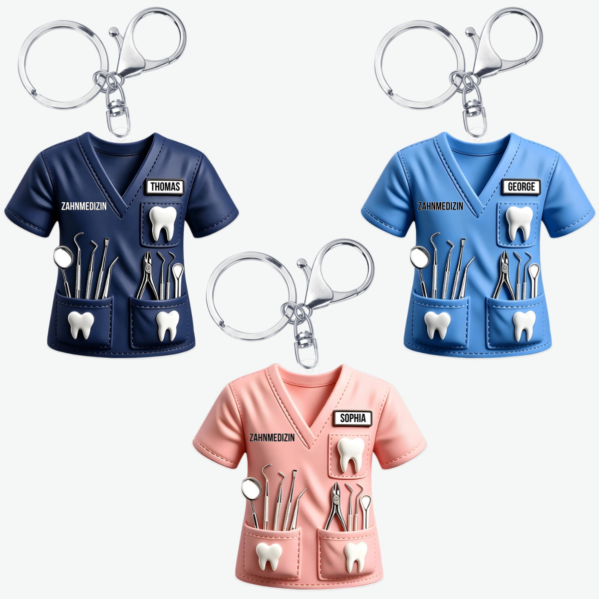 PersonalisierterZahnarzt Kasack_PersonalisiertesGeschenkAcryl SchlusselanhangerFurZahnarzte_16