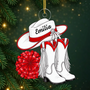 Personalisierter_Cowgirl Stiefel_Weihnachtsanh_nger_ _Personalisiertes_Geschenk_Acryl Anh_nger_F_r_Drill Team Mitglieder2
