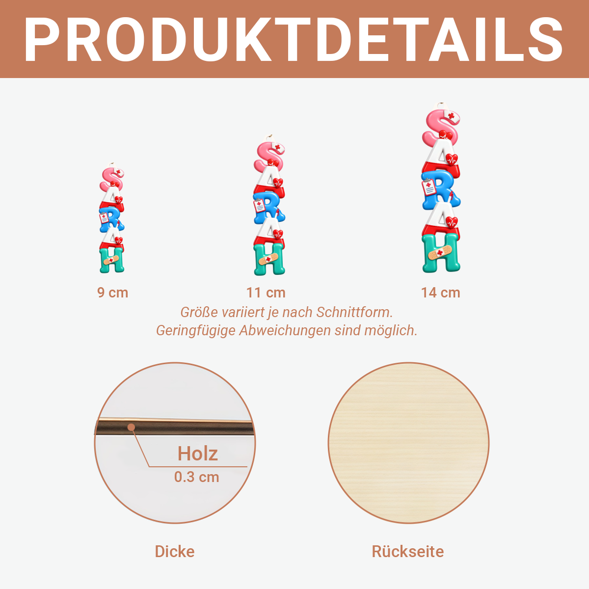 PflegekraftWunschnameBuchstabe_PersonalisiertesGeschenk1 Schicht Holz OrnamentFurKrankenschwester_3