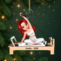 Pilates_M_dchen_Mit_Wunschname_ _Personalisiertes_Geschenk_Acryl Ornament_F_r_Pilates Liebhaberinnen 2
