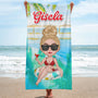 Puppen MadchenAufSchwimmreifen Sommergeschenk PersonalisiertesGeschenkStrandtuchFurSie_SieBesteFreundin_1