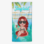 Puppen MadchenAufSchwimmreifen Sommergeschenk PersonalisiertesGeschenkStrandtuchFurSie_SieBesteFreundin_1