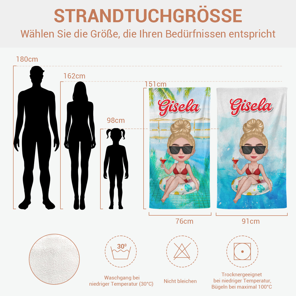 Puppen MadchenAufSchwimmreifen Sommergeschenk PersonalisiertesGeschenkStrandtuchFurSie_SieBesteFreundin_2