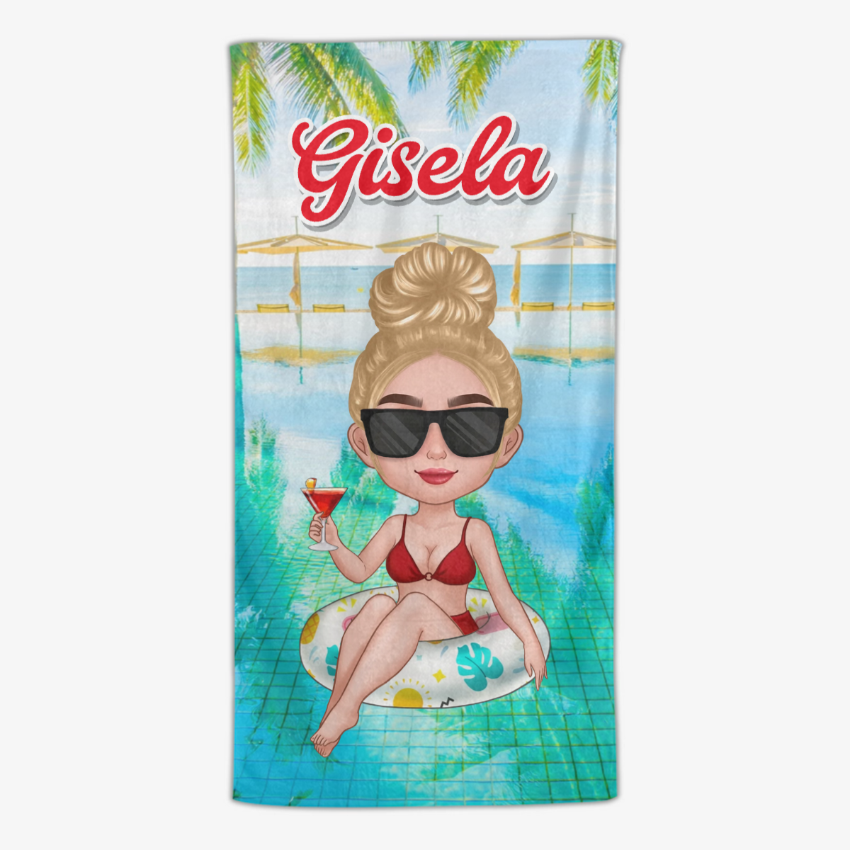 Puppen MadchenAufSchwimmreifen Sommergeschenk PersonalisiertesGeschenkStrandtuchFurSie_SieBesteFreundin_3
