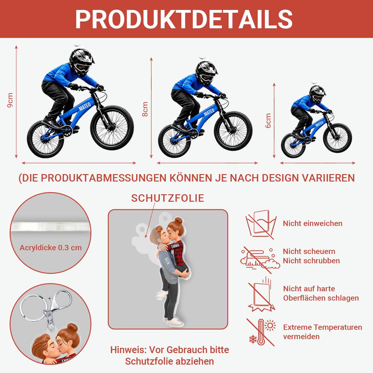 Radfahr Liebe_ _Personalisiertes_Geschenk___Acryl Schlusselanhanger_Fur_Radfahrer