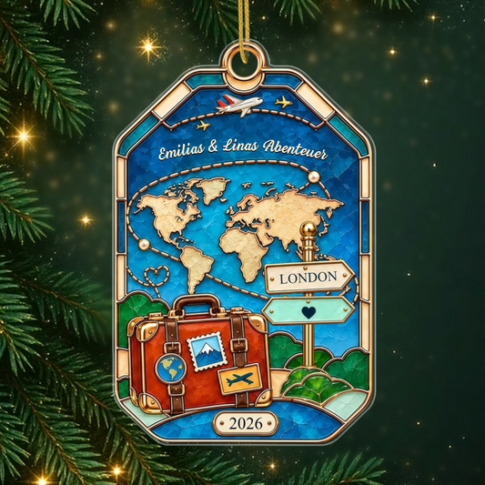 Reiseerinnerungen PersonalisiertesGeschenk_Acryl WeihnachtsanhangerFurReiseliebhaber4