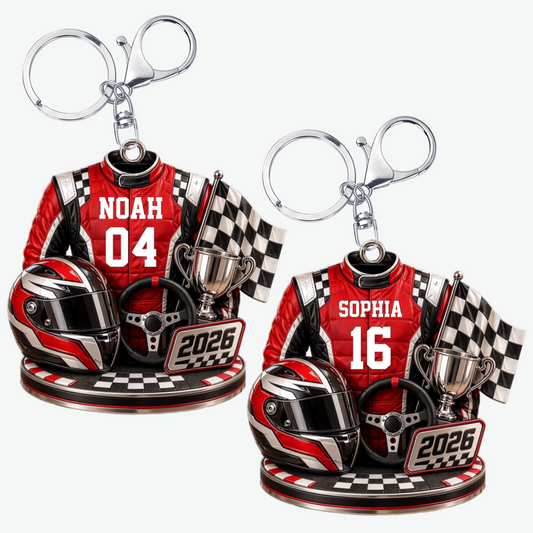 Rennsport Liebe PersonalisiertesGeschenk_Acryl SchlusselanhangerFurRennfahrer4