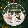 Schneemann Geschwister PersonalisiertesGeschenk_RunderGlas WeihnachtsanhangerFurFamilien4