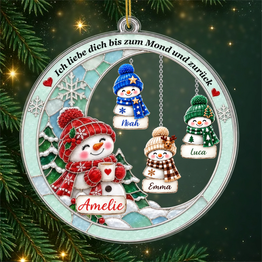 Schneemann Oma PersonalisiertesGeschenk_Acryl WeihnachtsanhangerFurOmas5