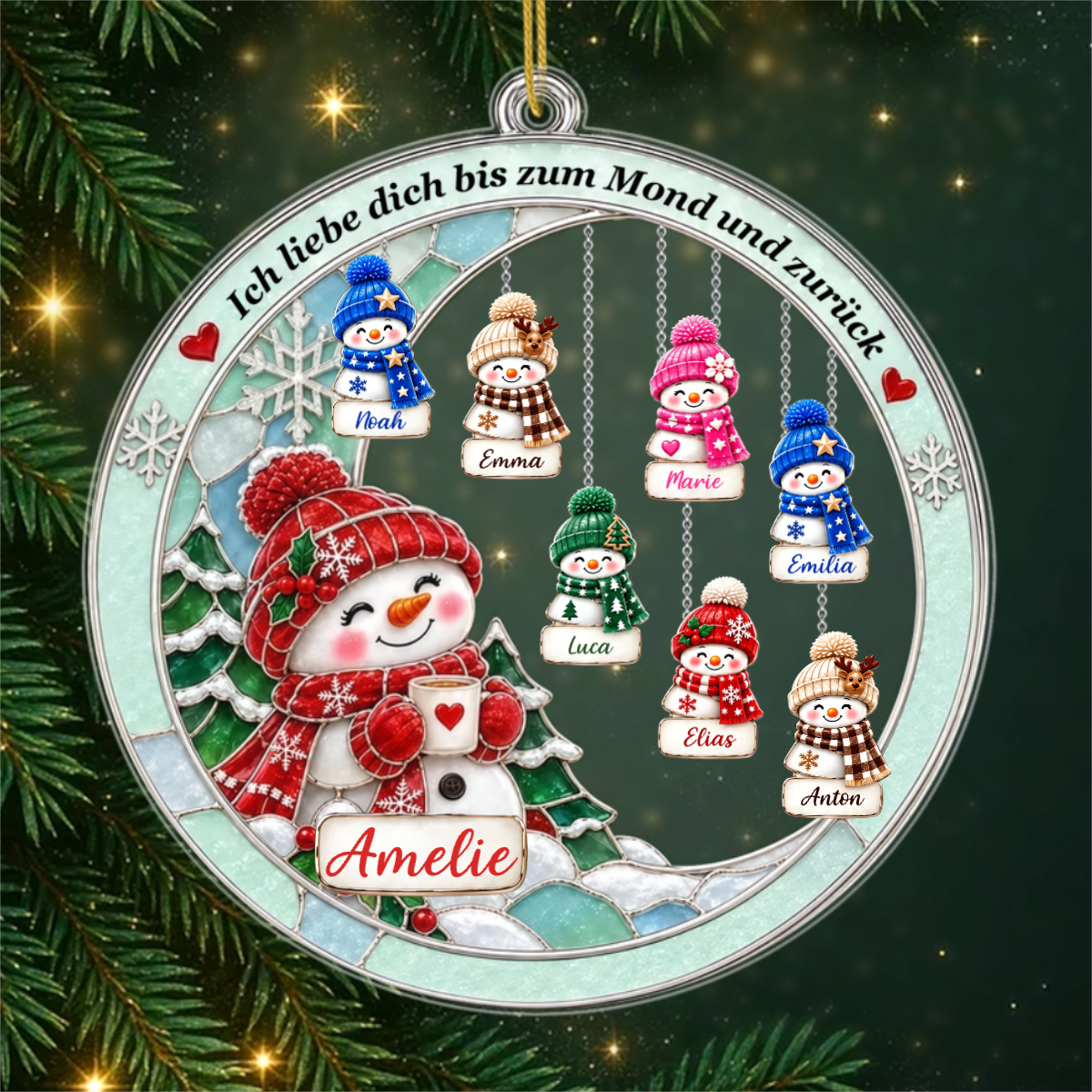 Schneemann Oma PersonalisiertesGeschenk_Acryl WeihnachtsanhangerFurOmas6