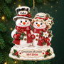 Schneemann PaarGemeinsamAltWerden_PersonalisiertesGeschenk Acryl OrnamentZuWeihnachtenFurPaare