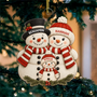 Schneemannfamilie PersonalisiertesGeschenk_Acryl WeihnachtsanhangerFurGrosseltern4