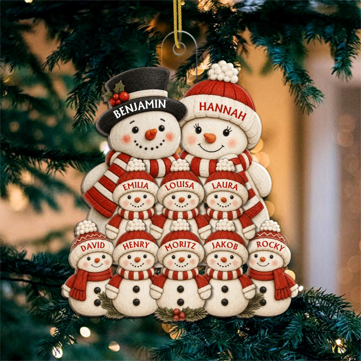 Schneemannfamilie PersonalisiertesGeschenk_Acryl WeihnachtsanhangerFurGrosseltern6