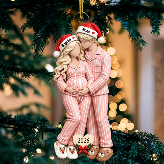 Schwangerschaftsverk_ndung_Zu_Weihnachten_ _Personalisiertes_Geschenk_Acryl_Ornament_F_r_Werdende_Eltern