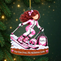 SkiMadchen_PersonalisiertesGeschenk Acryl OrnamentFurSkiLiebhaber