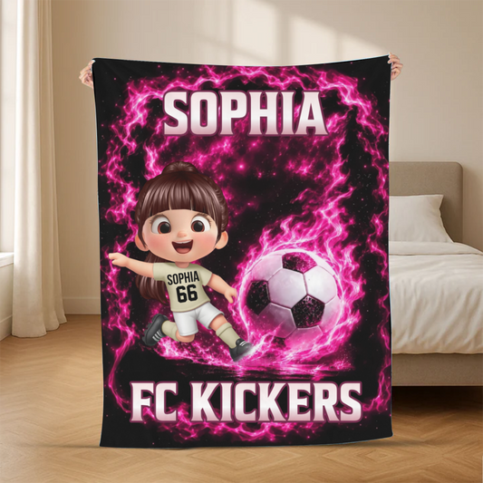 SusserKinderFussballspielerNameUndTeamname_PersonalisiertesGeschenkKuscheldeckeFurKinder_2