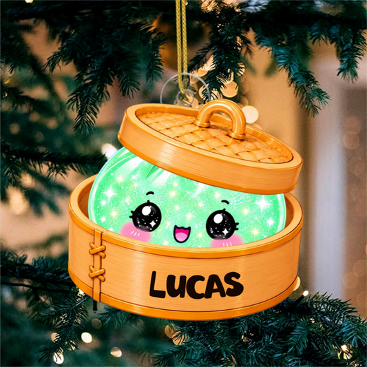 SusserTeigtascheDumpling_PersonalisiertesGeschenkAcryl OrnamentFurFamilien_2