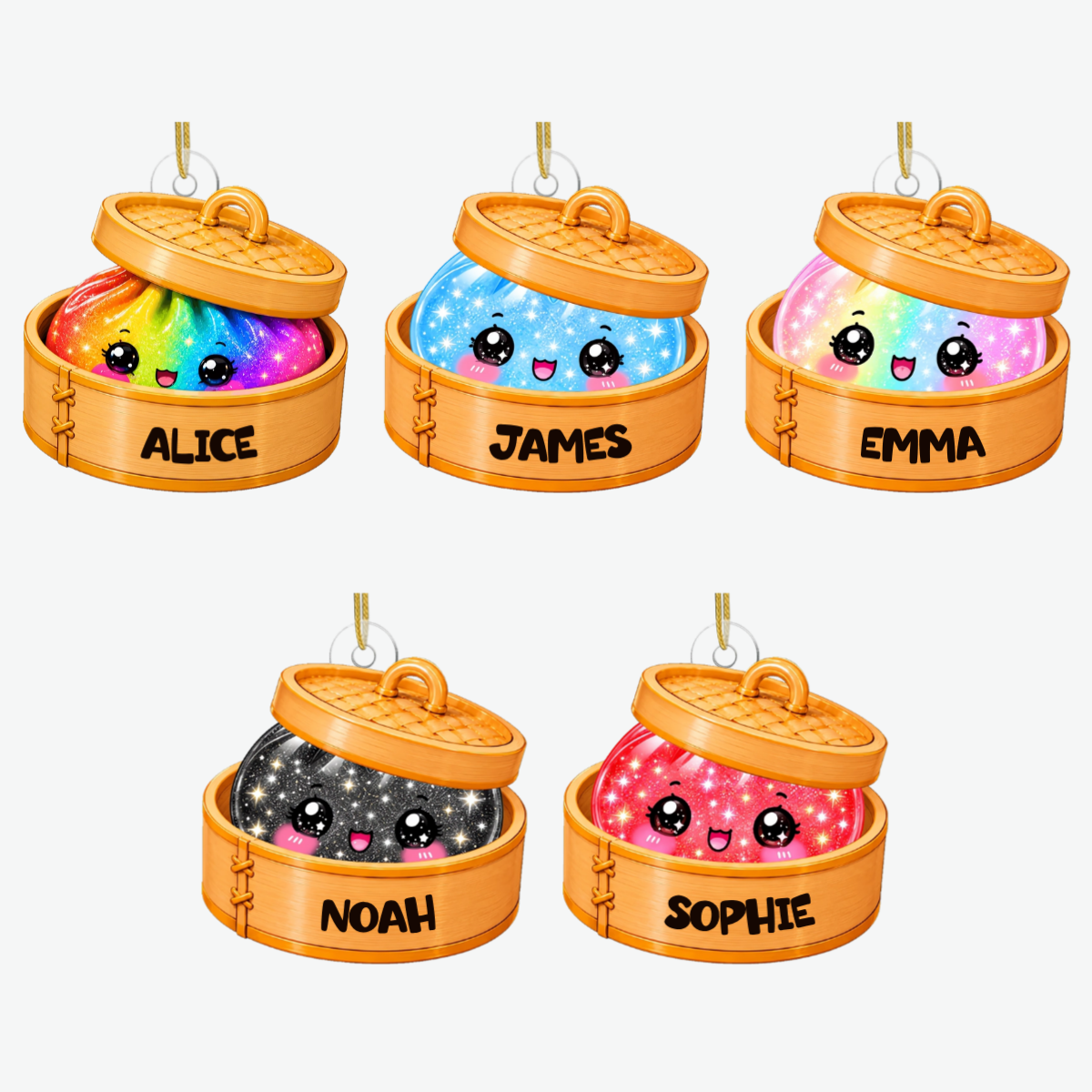 SusserTeigtascheDumpling_PersonalisiertesGeschenkAcryl OrnamentFurFamilien_3