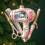 Toile De Jouy Muster PersonalisiertesGeschenk_Acryl WeihnachtsanhangerFurFriseure4