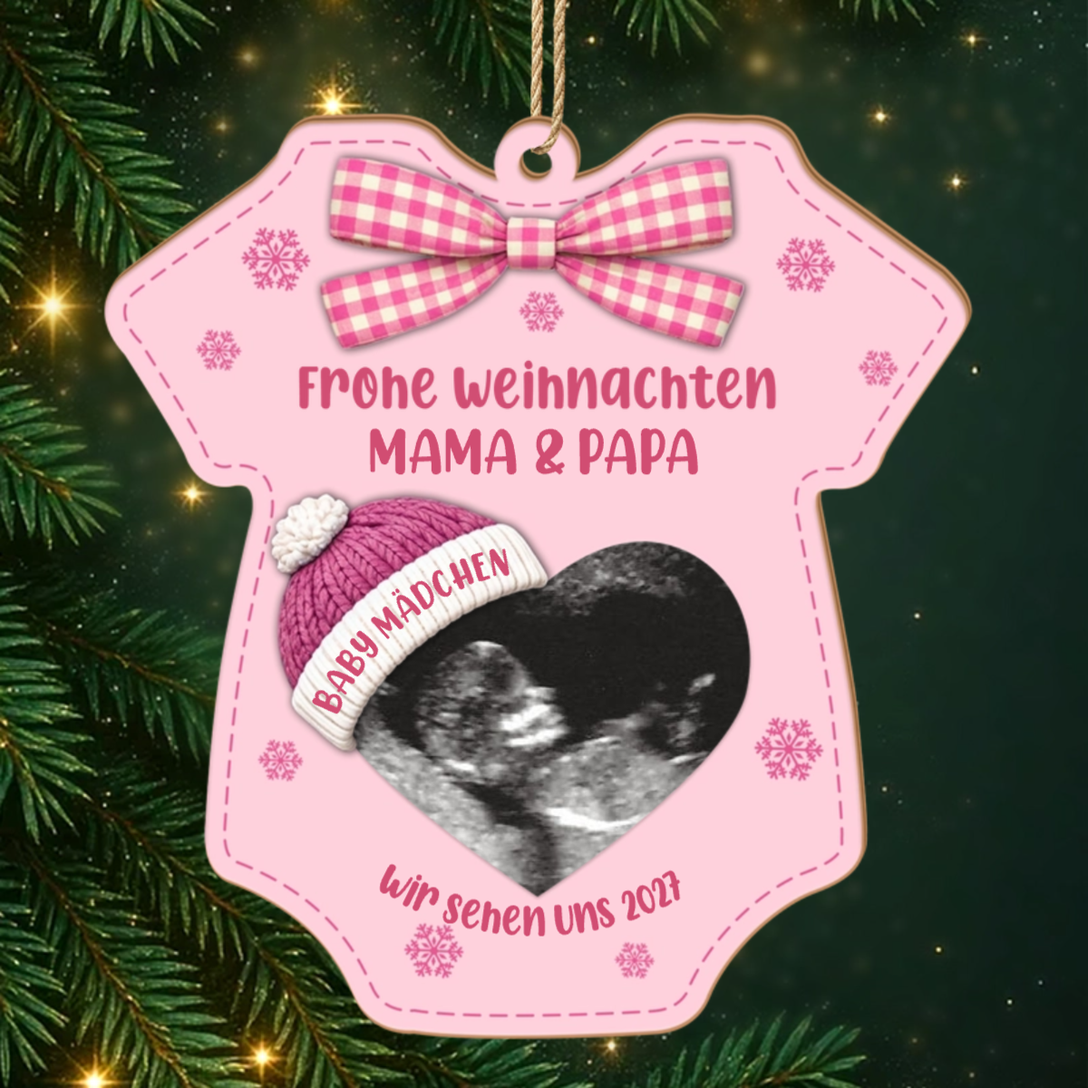 Ultraschall Liebe PersonalisiertesGeschenk_1 Schicht Holz OrnamentFurWerdendeEltern5