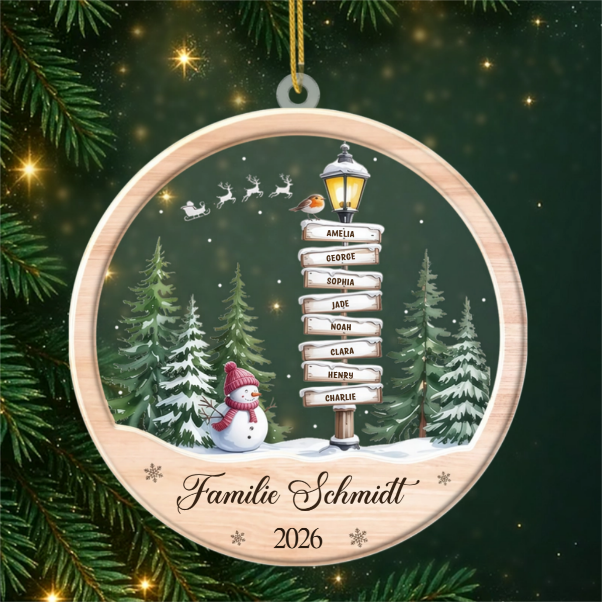 UnserZuhauseImHerzenDerFamiliePersonalisiert_PersonalisiertesGeschenkHange OrnamentFurDieFamilie