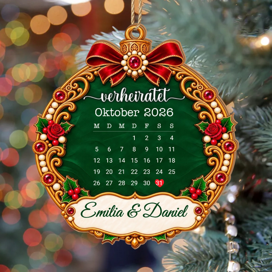 Unser_Hochzeitsdatum_ _Personalisiertes_Geschenk_1 Schicht Holz Ornament_F_r_Verheiratete_Paare_6