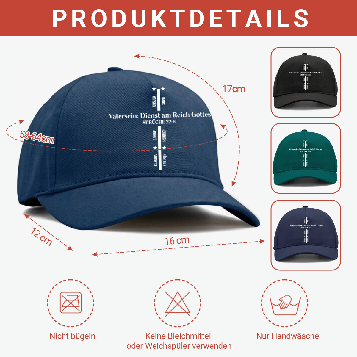 VaterseinDienstAmReichGottes Vatertagsgeschenk PersonalisiertesGeschenkCapFurPapa_1
