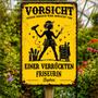 Vorsicht_Dieser_Bereich_Wird_Bewacht_Von_Einer_Verr_ckten_Friseurin_ _Personalisiertes_Geschenk_T_rschild_F_r_Friseure_1