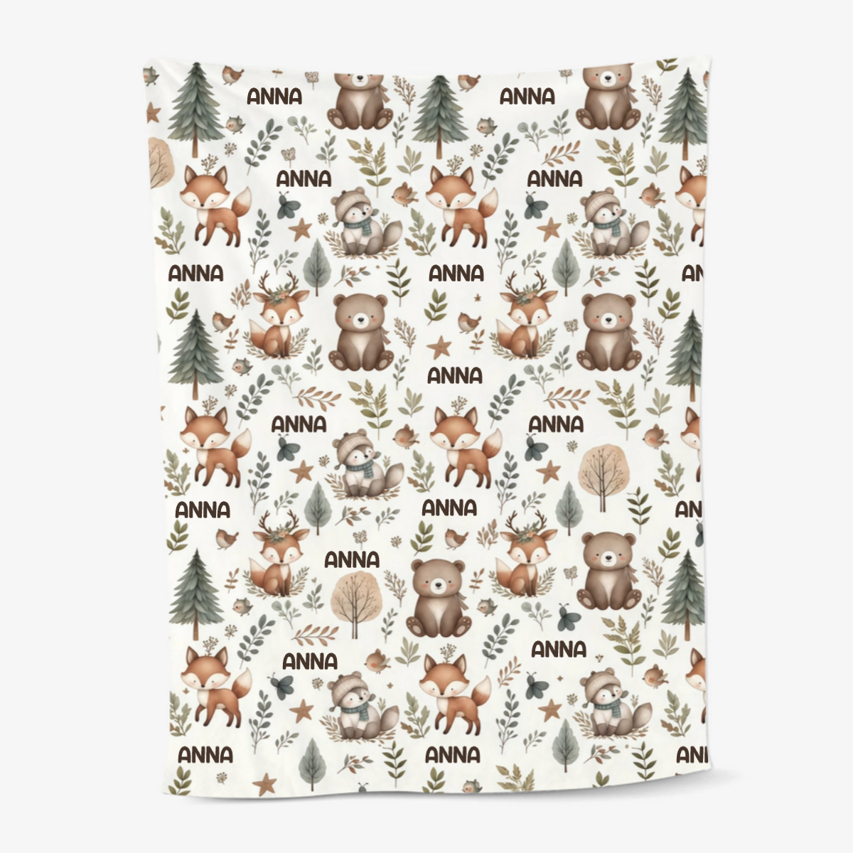 Waldtiere_ _Personalisiertes_Geschenk_Decke_Fur_Babys3