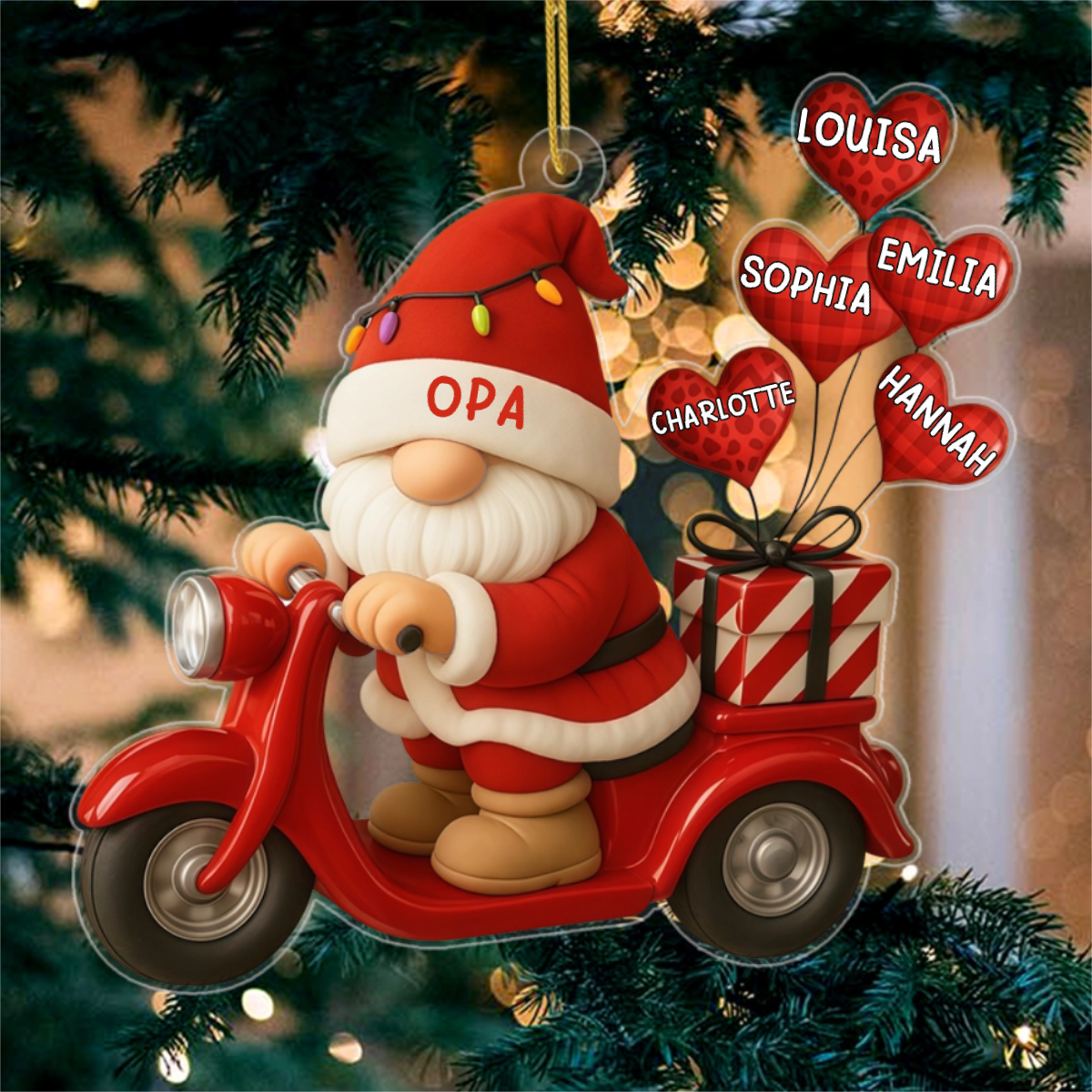Weihnachtsmann_Auf_Dem_Roller_ _Personalisiertes_Geschenk_Acryl Weihnachtsanh_nger_F_r_Opa2
