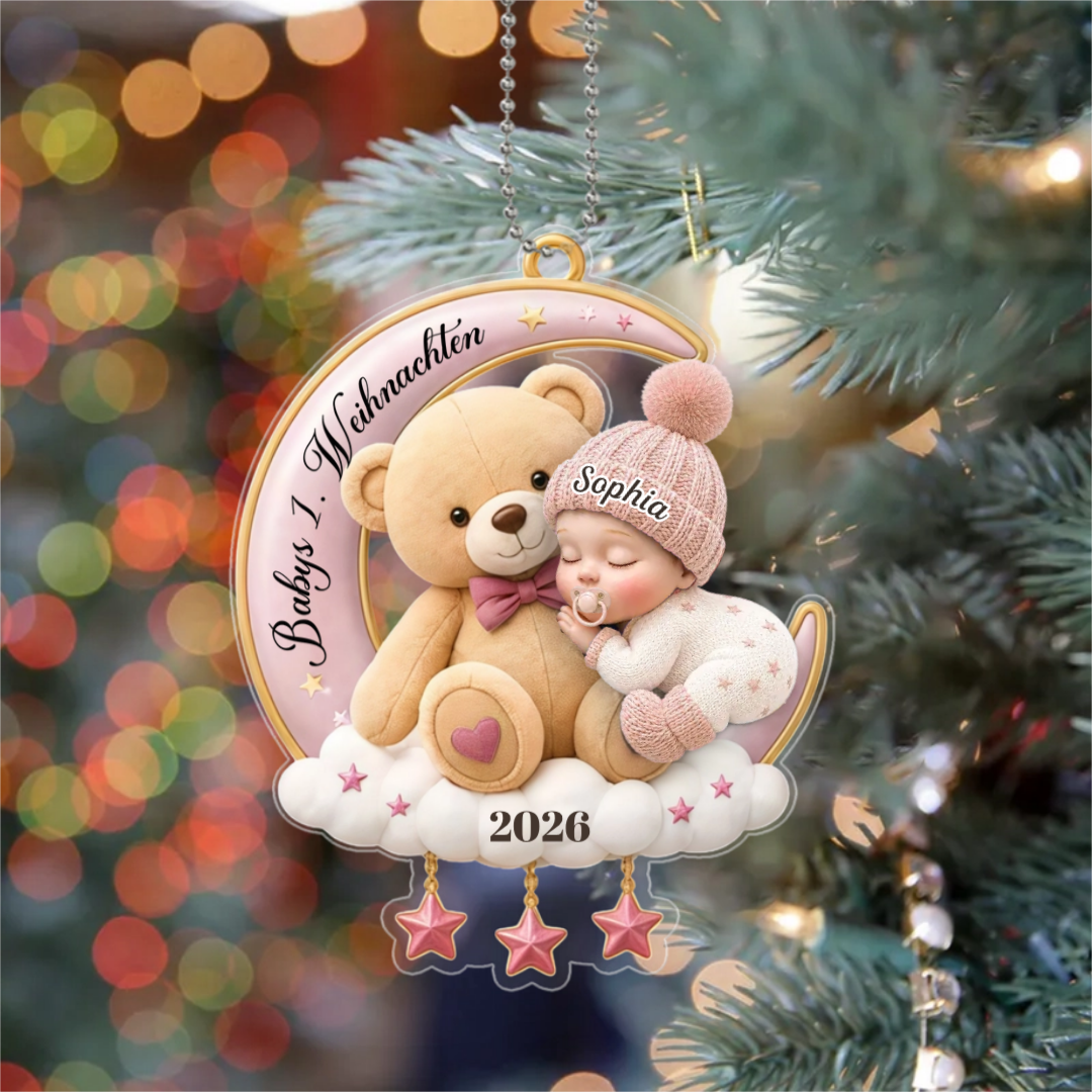 Willkommen_KleinesWunder_PersonalisiertesGeschenkAcryl OrnamentFurNeugeborene_4