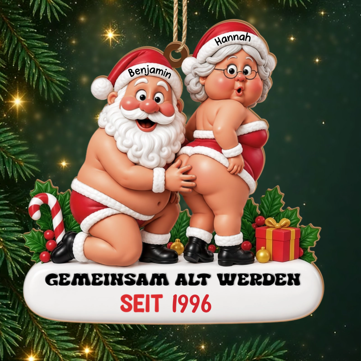 Zusammen_Alt_Werden_Personalisiertes_Geschenk_ _1 Schicht Holz Ornament_Fur_Paare1